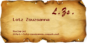 Lotz Zsuzsanna névjegykártya